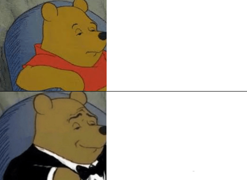 Tuxedo Winnie The Pooh meme about Inokim